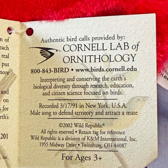 SINGING BIRD, PLAYS REAL BIRD CALLS, RED CARDINAL, 6 L x 4 ½ W x 4 ¾ H INCH PLUS - Picture 15 of 16